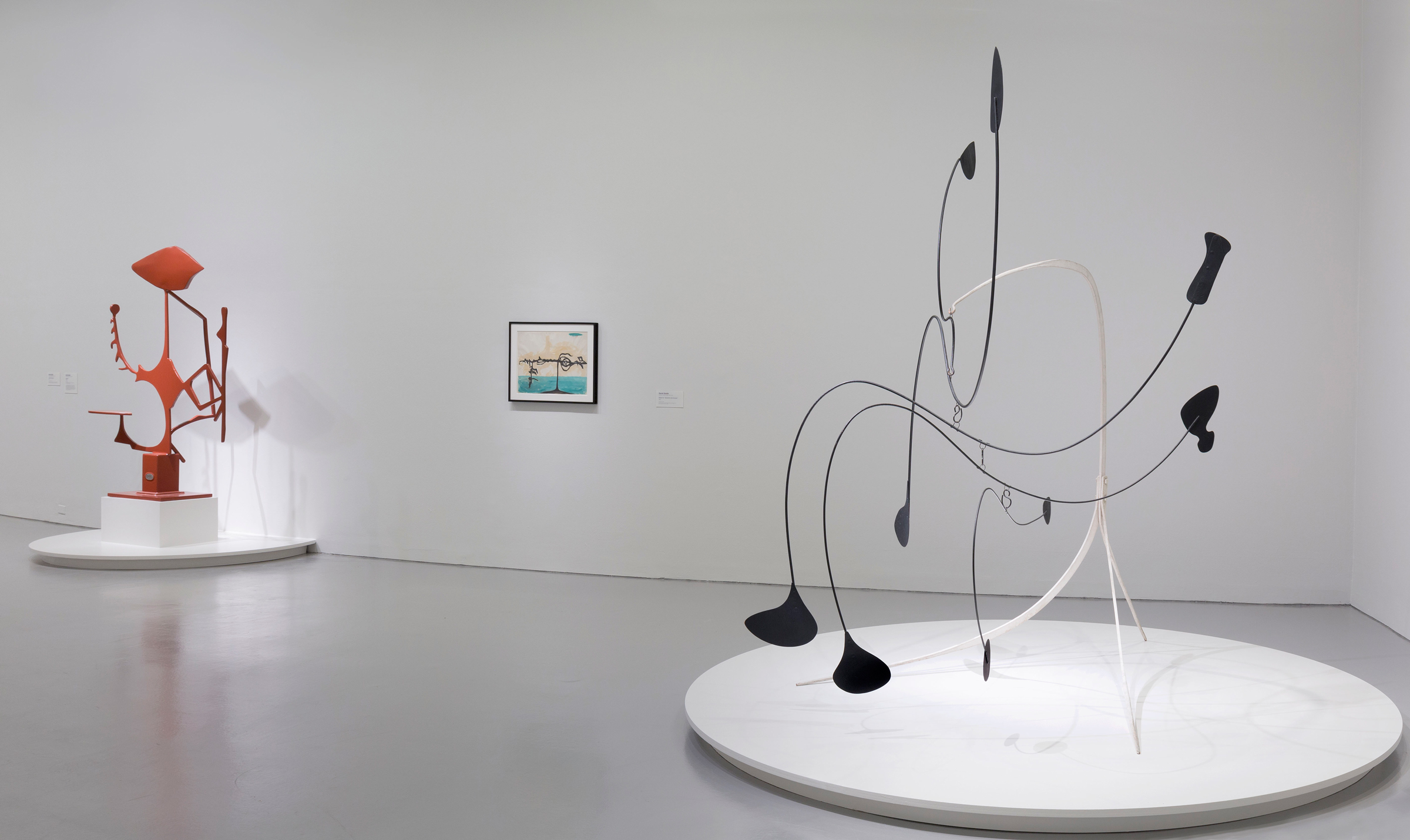 Installation view of Marvelous Objects: Surrealist Sculpture from Paris to New York