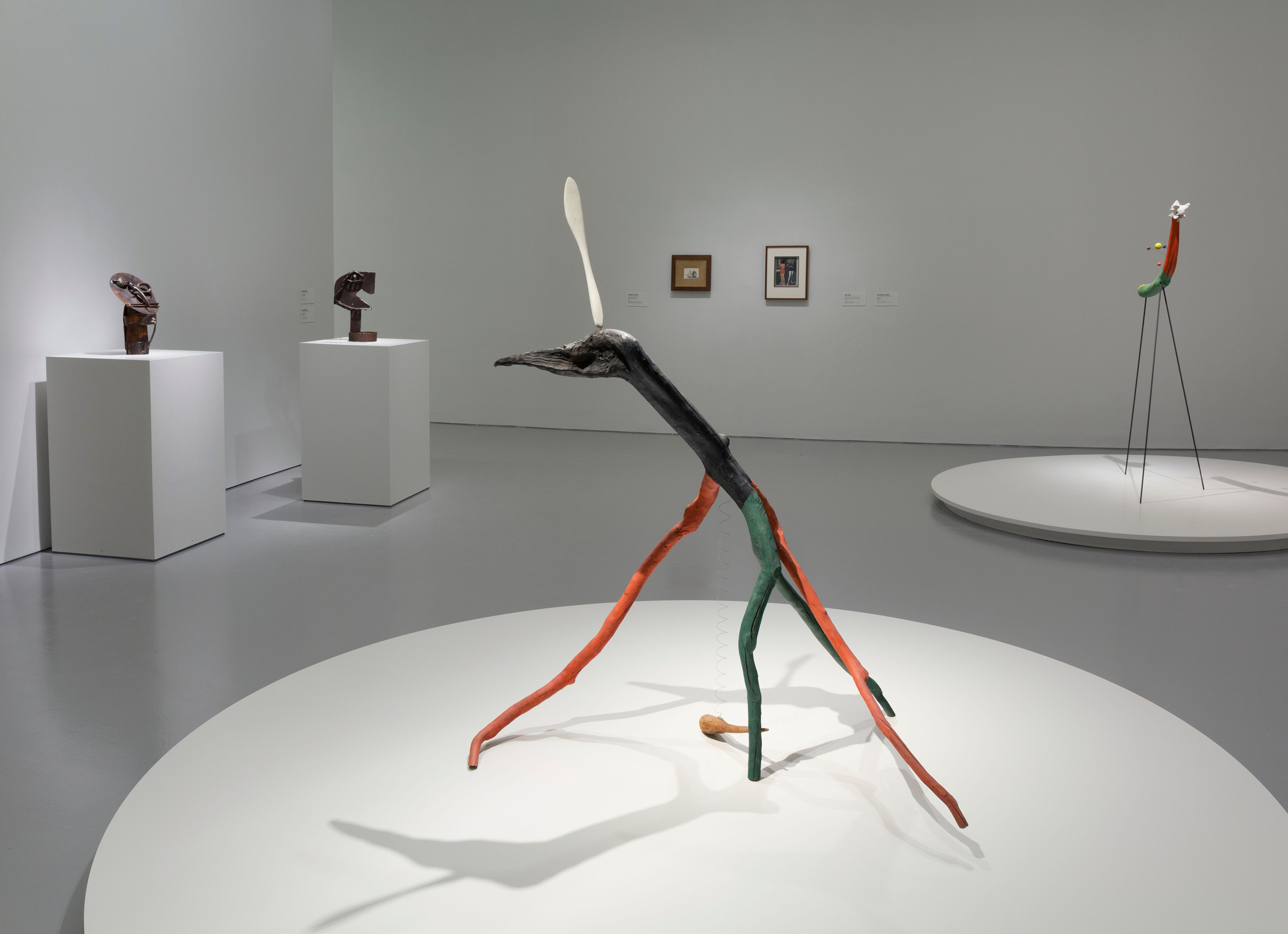 Installation view of Marvelous Objects: Surrealist Sculpture from Paris to New York