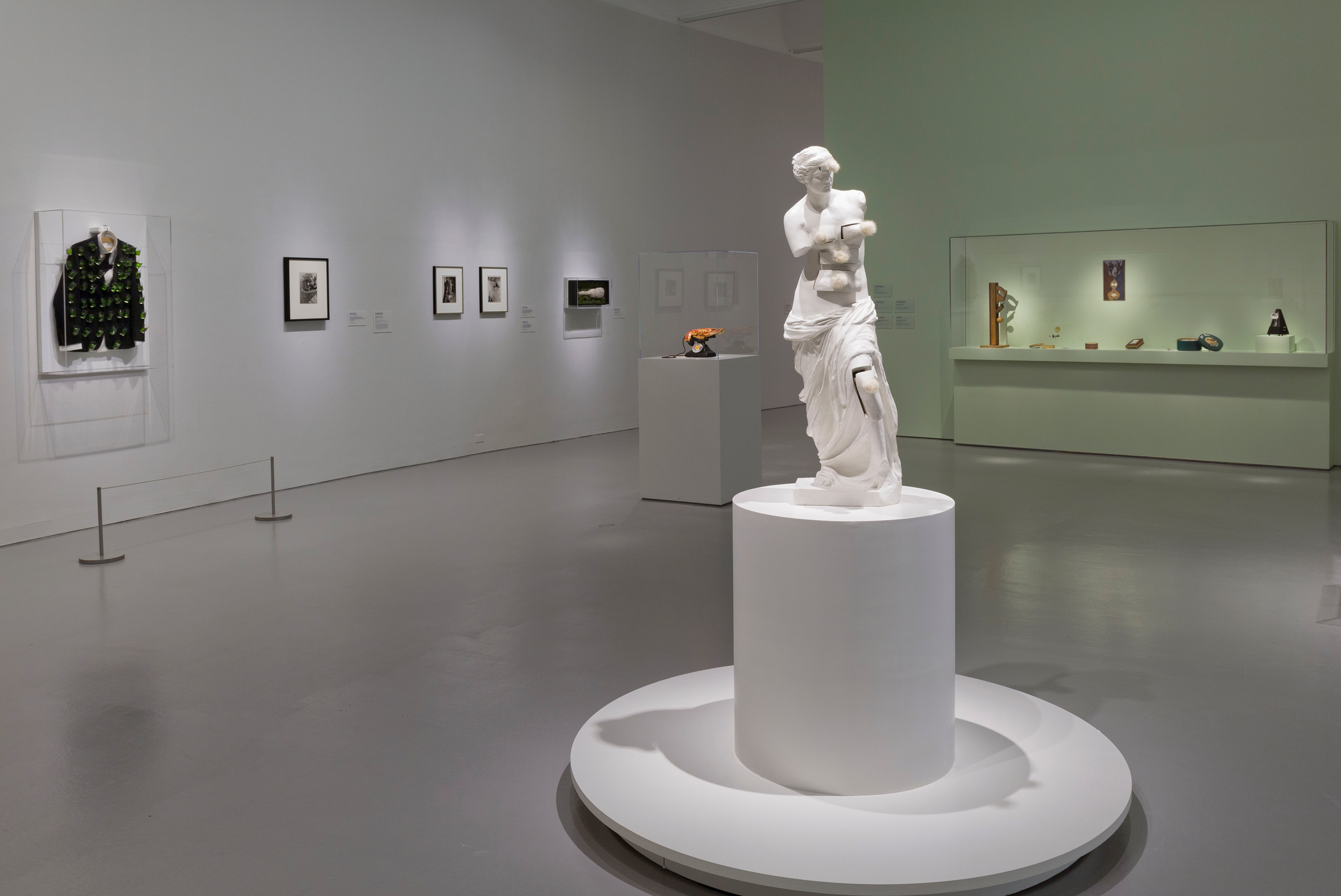 Installation view of Marvelous Objects: Surrealist Sculpture from Paris to New York