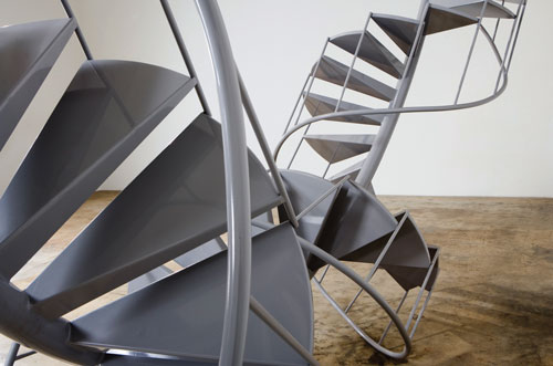 Peter Coffin, "Untitled (Spiral Staircase)," 2007. Courtesy of the artist and the Holzer Family Collection