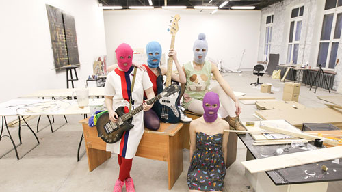 Still from Mike Lerner and Maxim Pozdorovkin's documentary "Pussy Riot - A Punk Prayer," 2013