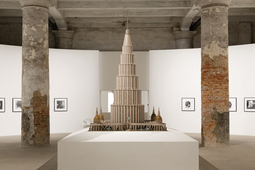 2013 Venice Biennale, Arsenale—Room 1 Installation view of Marino Auriti’s Encyclopedic Palace [Palazzo Enciclopedico], c. 1950s. American Folk Art Museum, New York. Gift of Colette Auriti Firmani in memory of Marino Auriti. Photo: R. Marossi