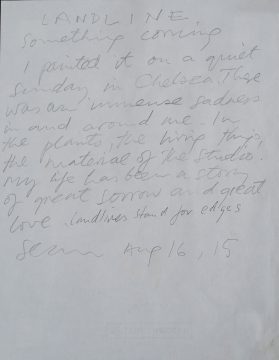 Sean Scully, LANDLINE, 2015. Graphite on paper. 11 × 8½ in. (27.9 × 21.6 cm). Private collection. © Sean Scully, Photographed by Neo Neo Inc.