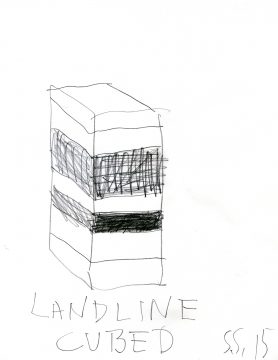 Sean Scully, Landline Cubed, 2015. Graphite on paper. 11 × 8½ in. (27.9 × 21.6 cm). Private collection. © Sean Scully, Scanned by Neo Neo Inc.