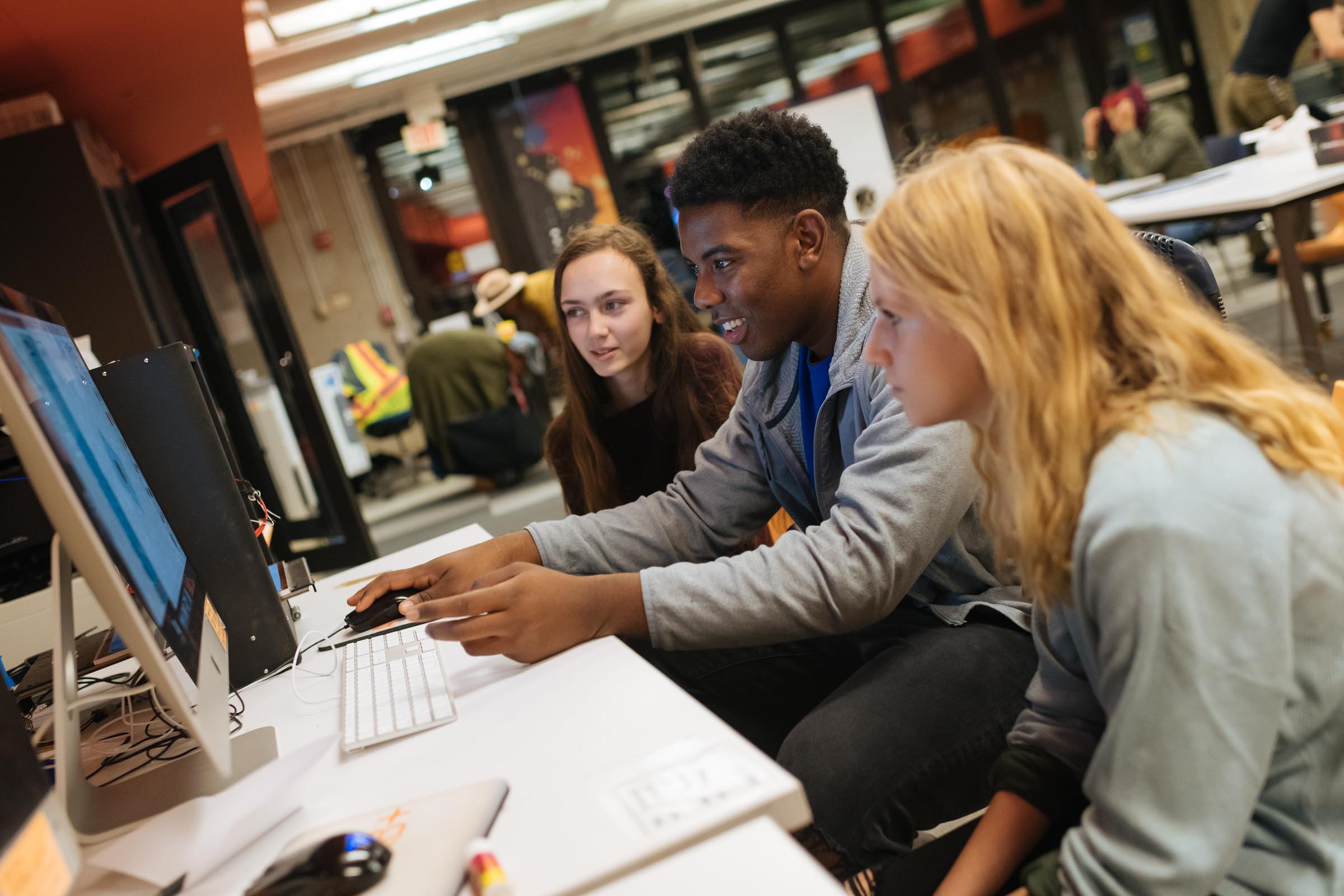 Teens participating in ARTLAB