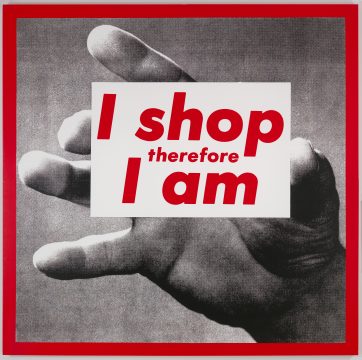 Barbara Kruger, Untitled (I shop therefore I am), 1987