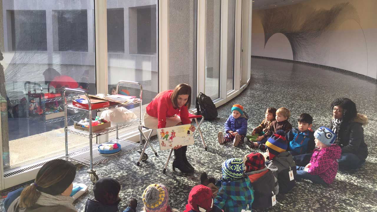 Storytime in 2nd floor inner gallery
