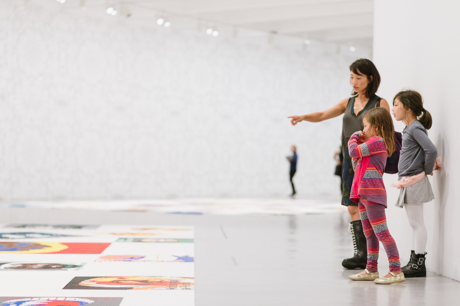 Family visiting Ai Weiwei Trace at Hirshhorn