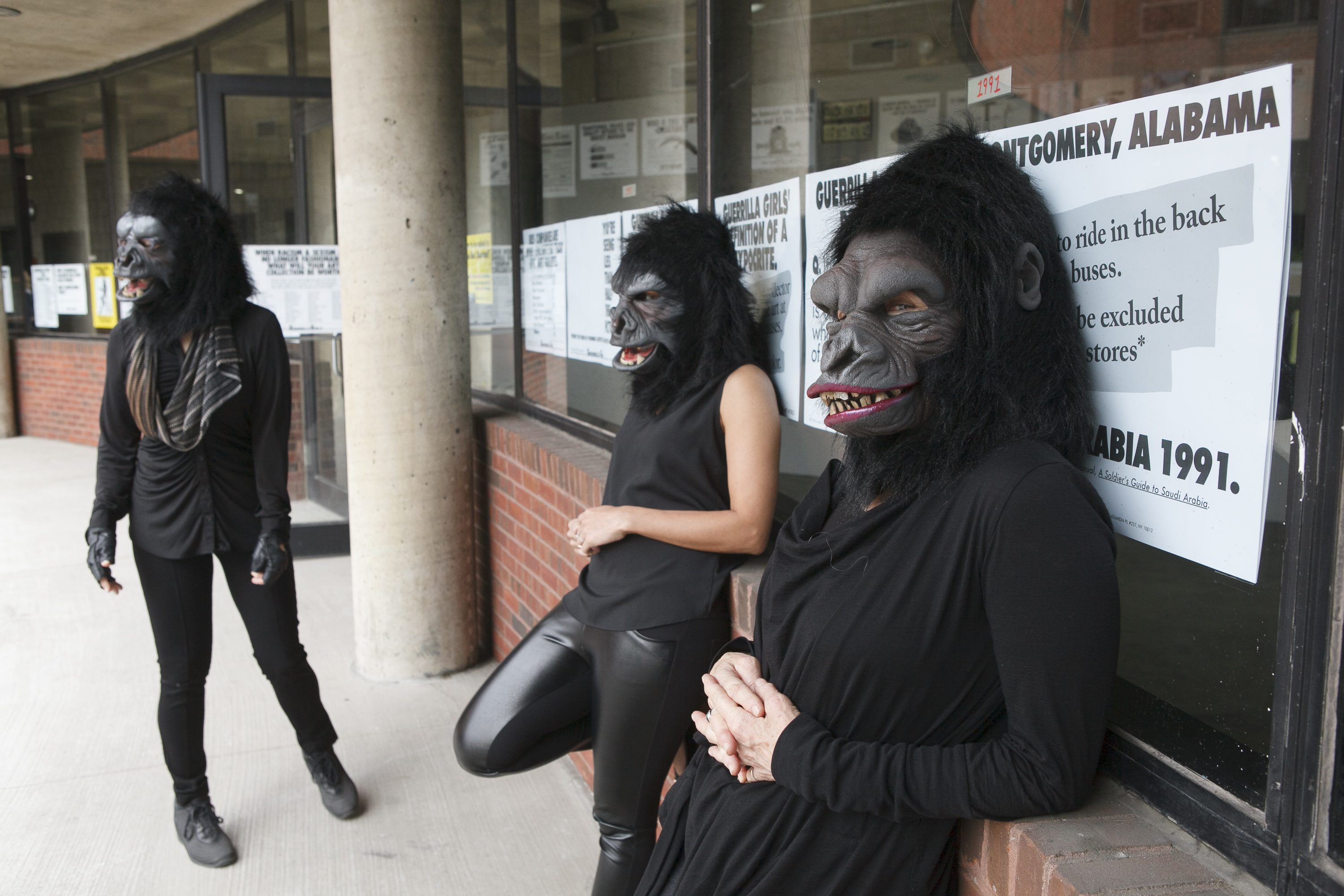Guerrilla Girls artists, 2015. Photograph by Andrew Hinderaker