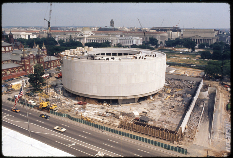 Progress shots of the construction of the Hirshhorn Museum and Sculpture Garden, May 30, 1973.