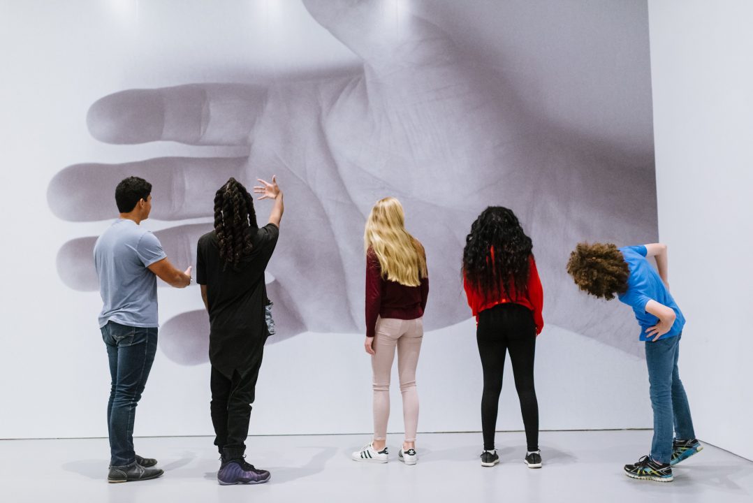 Teens in the galleries