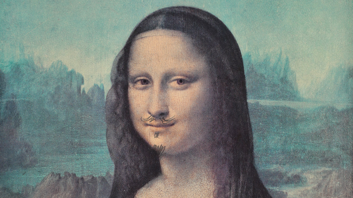 Mona Lisa with a moustache.